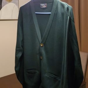 Cypress Links Green Cardigan Sweater